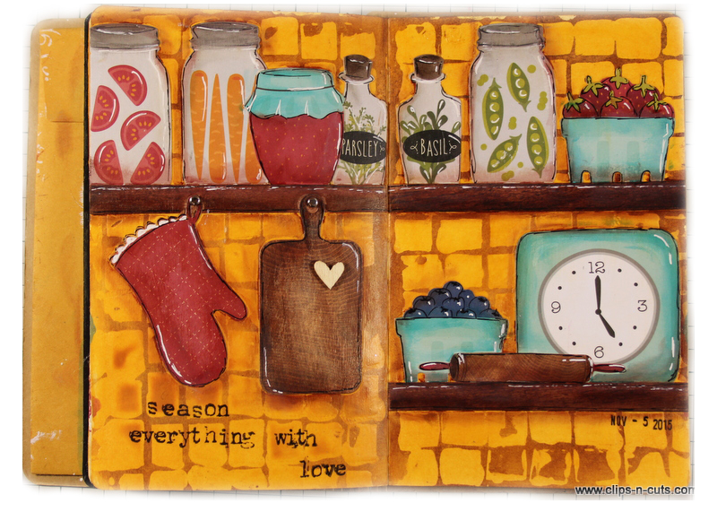art journal cooking