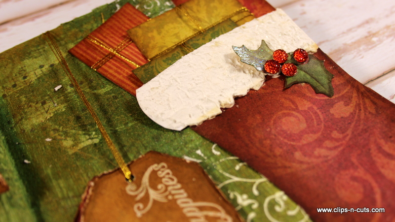 christmas mixed media art journal