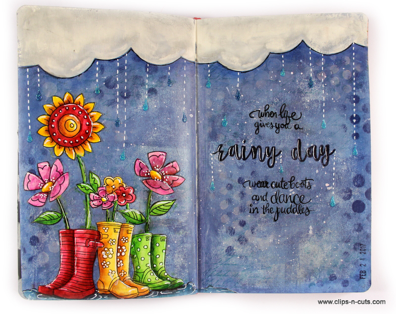 art journal rain