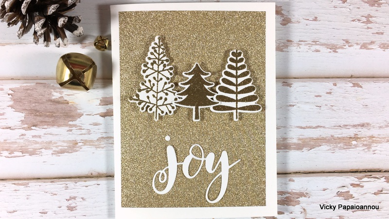 gold christmas card