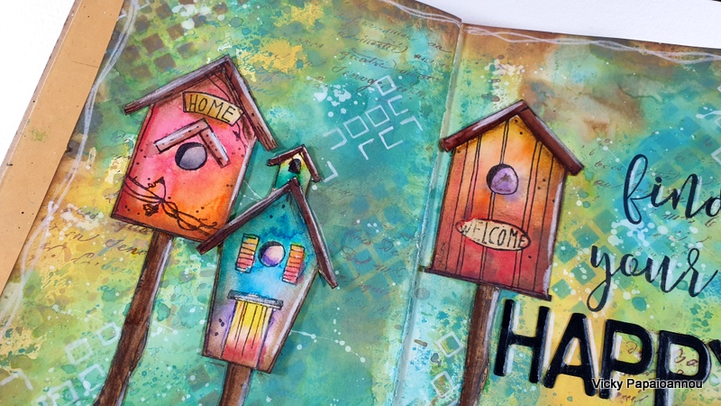 art journal birdhouses