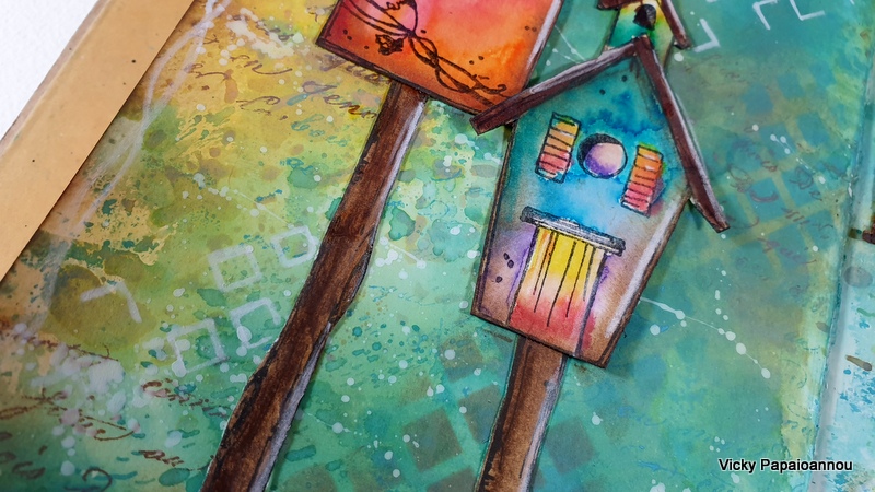 art journal birdhouses