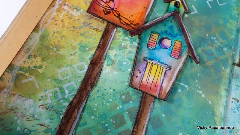 art journal birdhouses