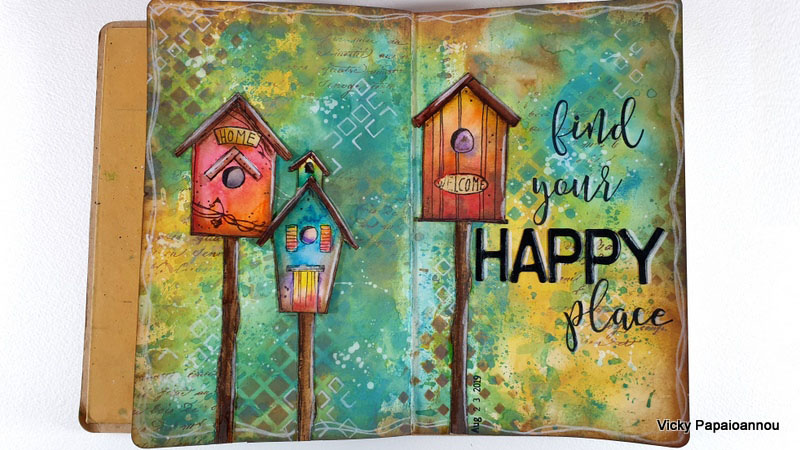 art journal birdhouses