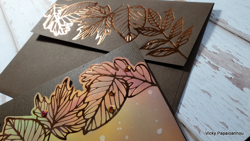foiled fall card
