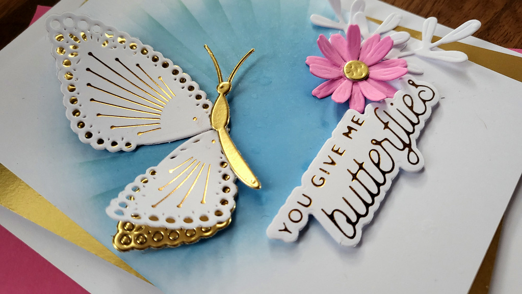 hot foiled butterfly card