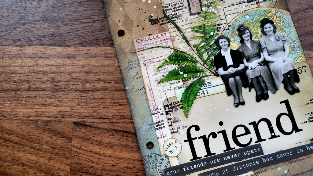 art journal page using vintage ephemera tips on creating clusters