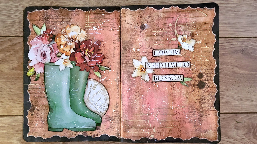 art journal easy vintage technique ClipsnCuts