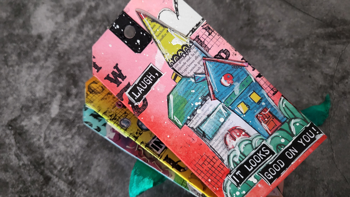 Zig Zag tag journal ClipsnCuts